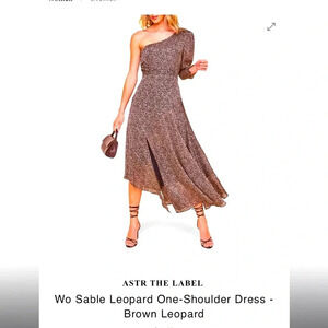 Wo sabel one shoulder animal print dress astr the label S 122$ revolve fall boho
